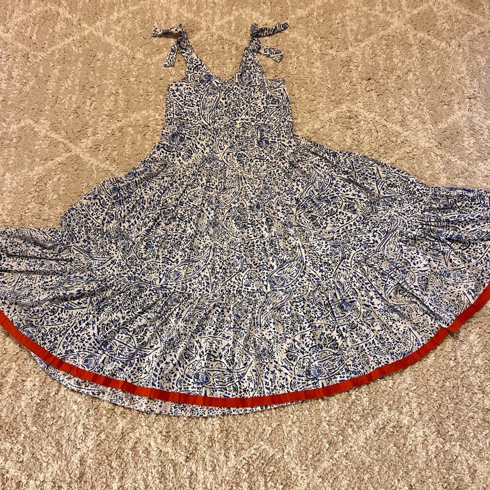 THML woman Blue and orange Patterned Dress